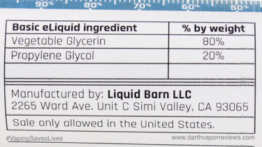 Liquid Barn BASE Ingredients